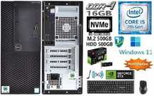 Pç GAMER DELL 7ªG|i5-7500|16G|NVMe512+HDD500|RTX3050-6G|5G|W11