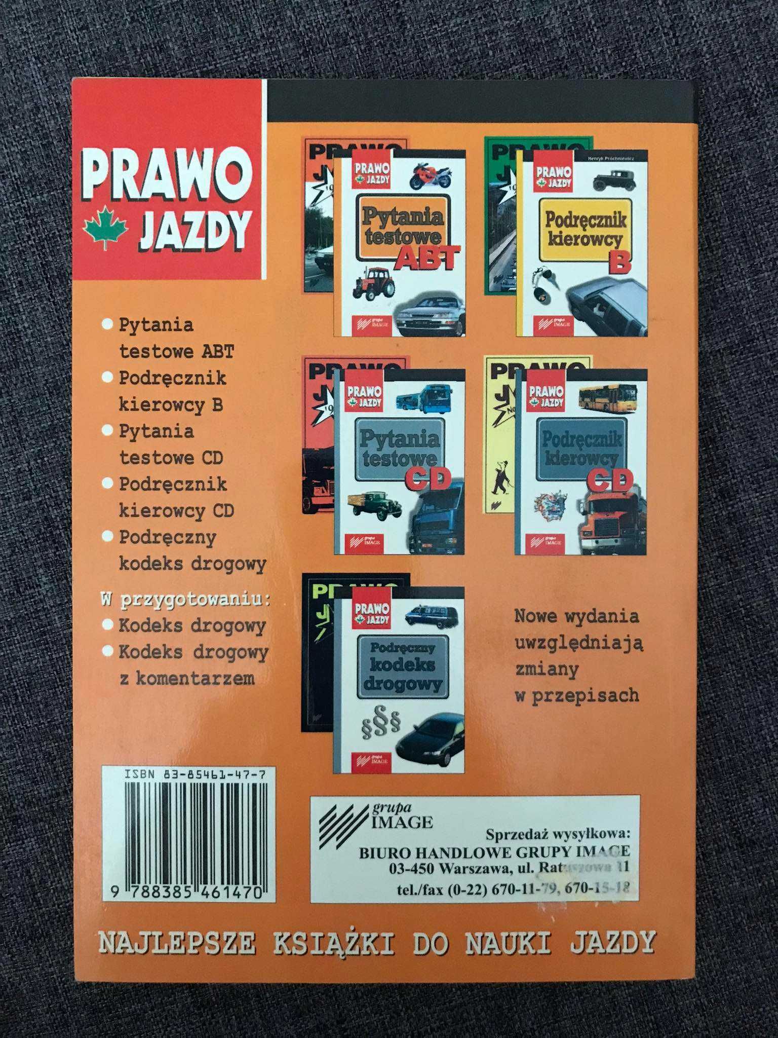 Książka kierowcy - pytania testowe ABT prawo jazdy