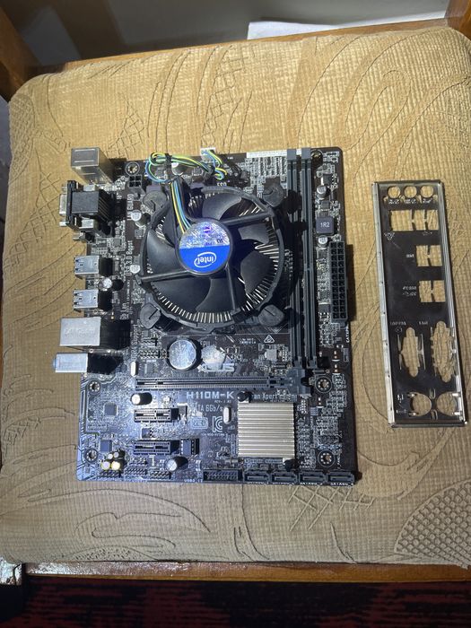 Материнська плата asus h110m-k + процесор і кулер