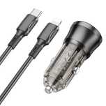 Ładowarka samochodowa BZ24 Clever - Typ C - QC 3.0 PD 20W z kablem