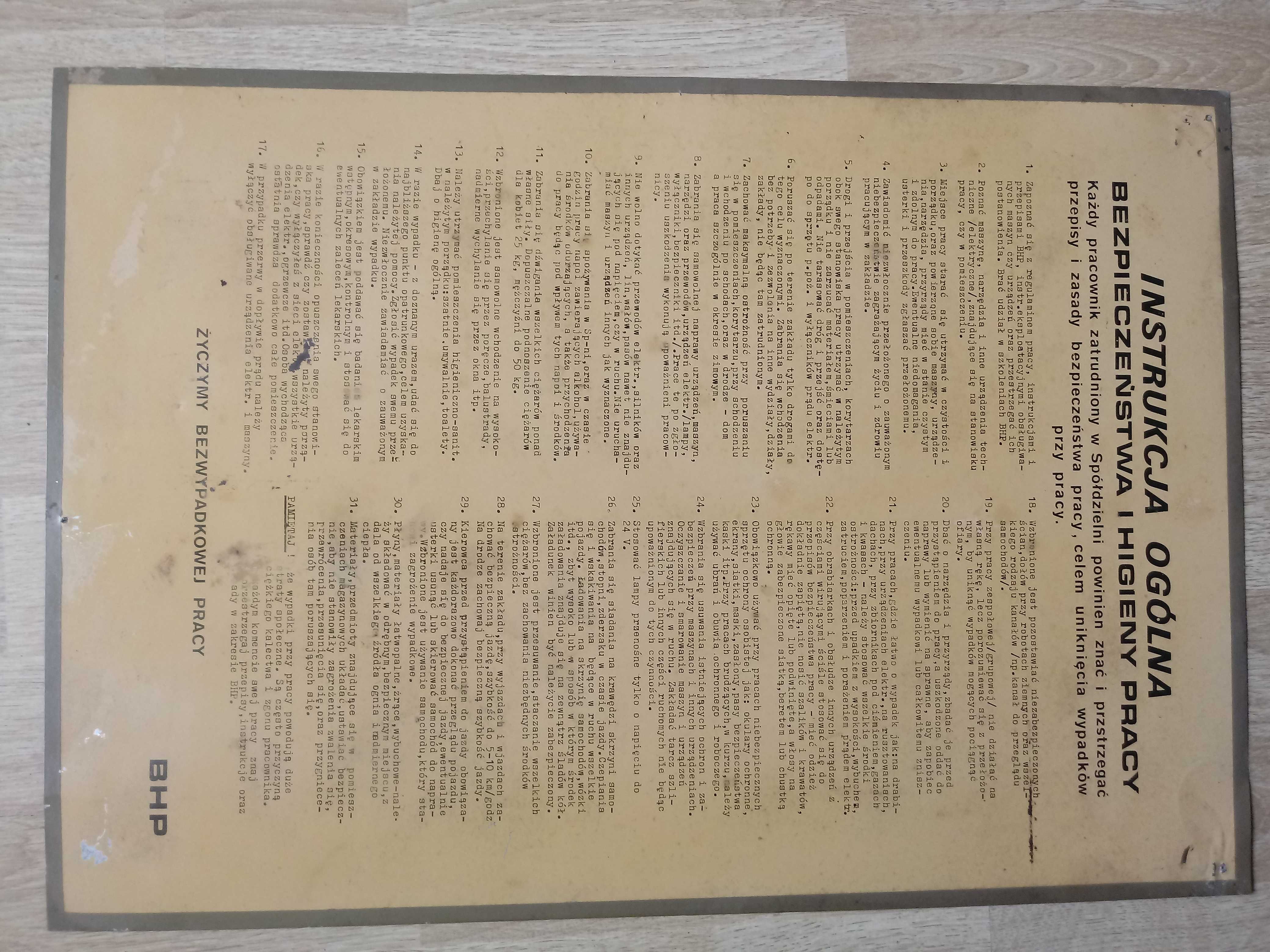 Zabytkowe Tablice Informacyjne 3 szt. Zestaw  PRL Oryginał !!