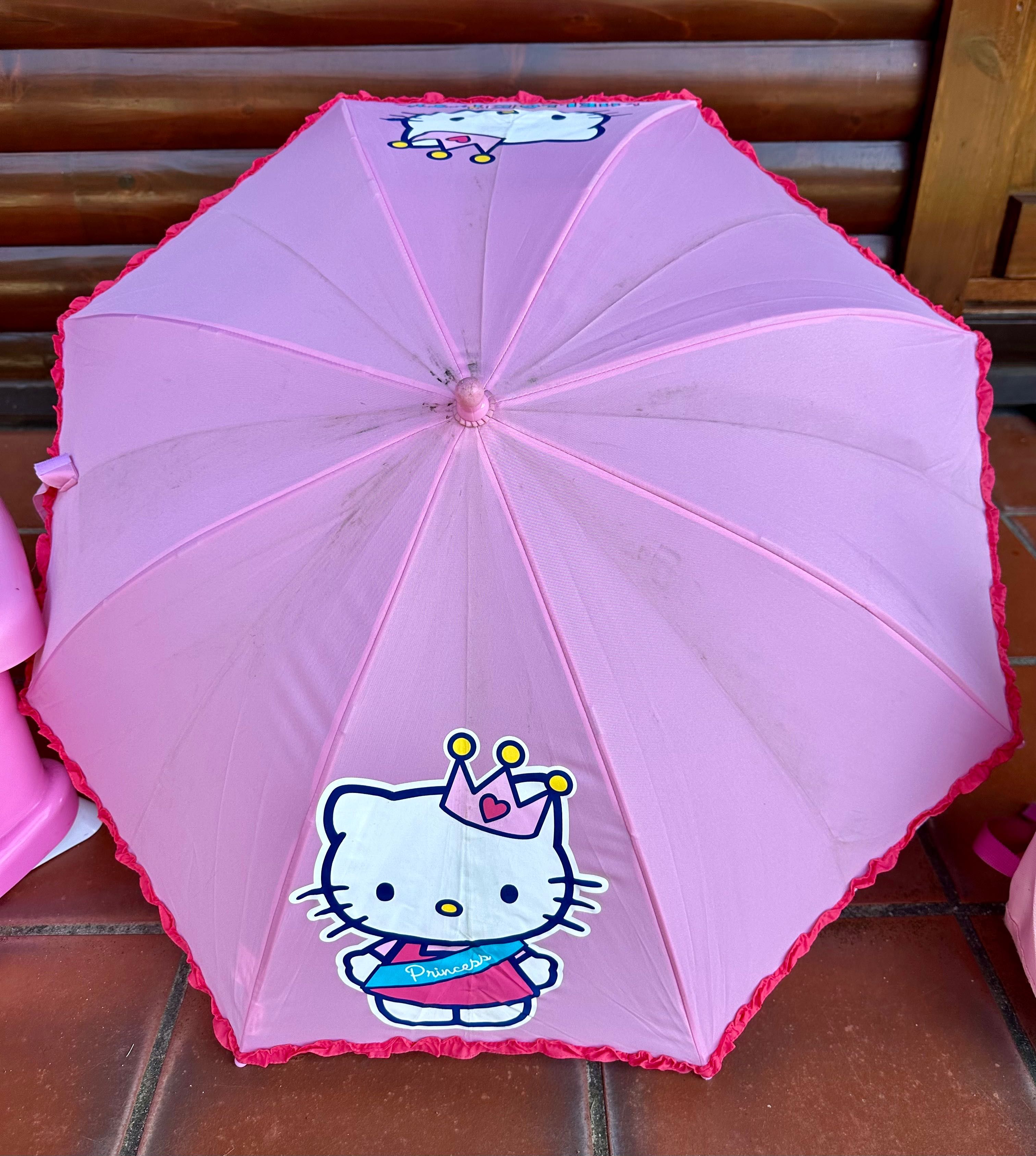Hello Kitty secretária, guarda chuva, mochila e peluche