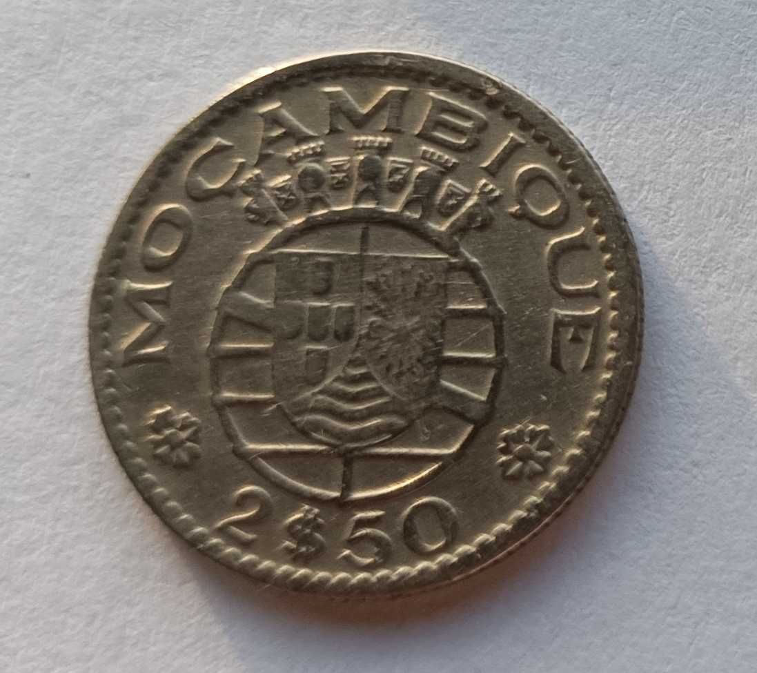 Moeda de 2$50 escudos de 1953 de Moçambique