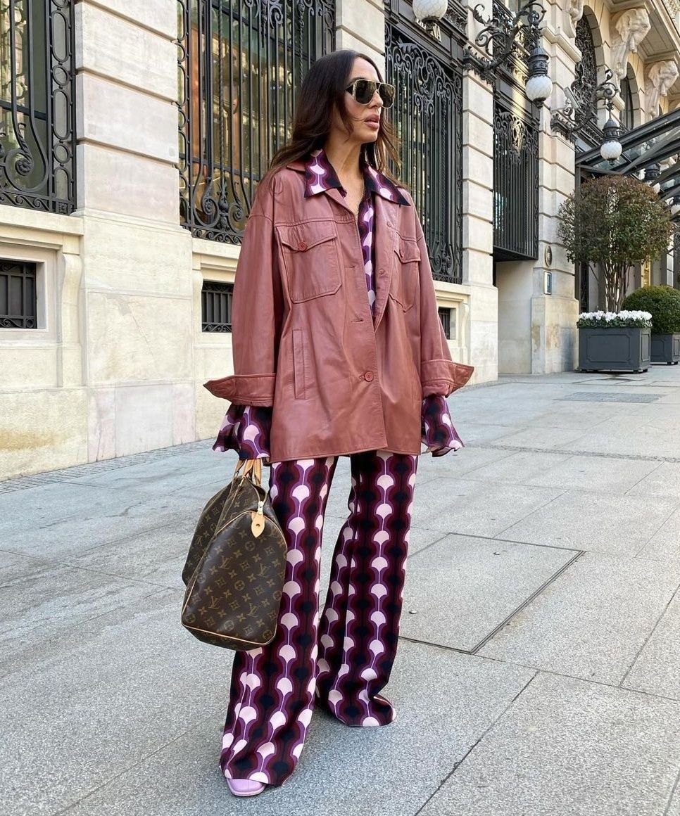 Шкіряна куртка ZARA кольору марсала
