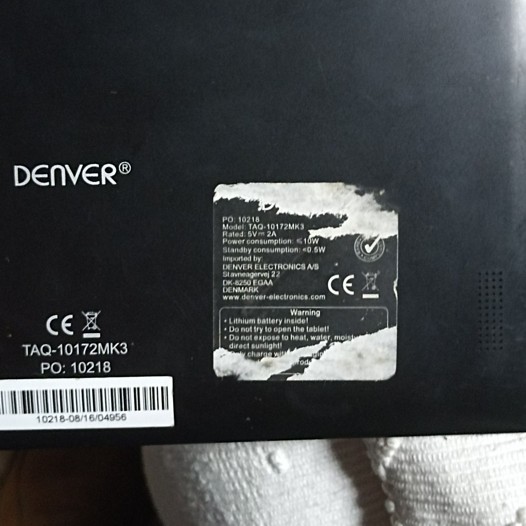 Tablet Denver de 10 polegadas para pecas