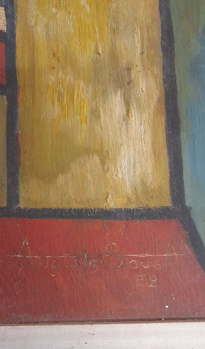 António Cardoso e Augusto Sousa  de 4 quadros antigos.