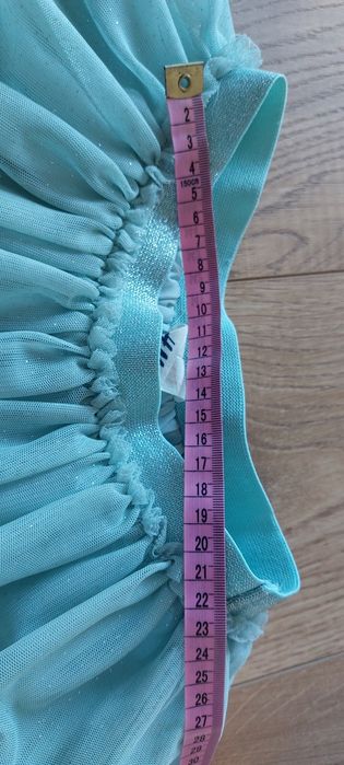 Błękitna tiulową spódniczka h&m, r. 122