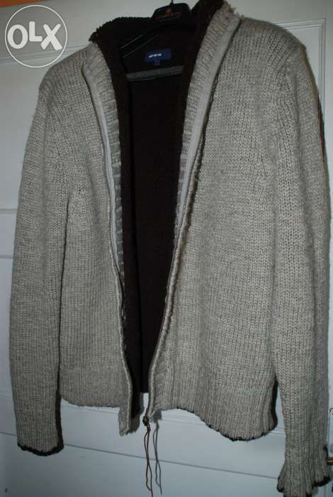 Super Gruby Sweter SHINE rozpinany, rozm. XL