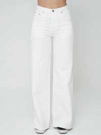 Жіночі джинси палаццо білого кольору - широкі брюки з високою посадкою