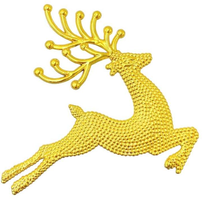 Bombki choinkowe zawieszki na choinkę złote renifery dekoracje 5szt