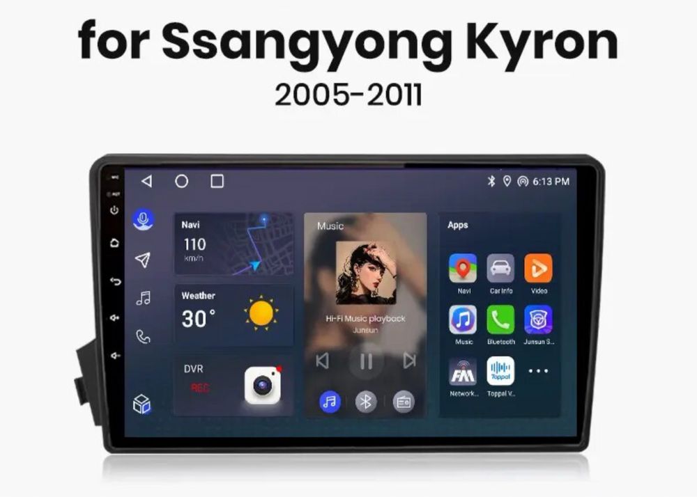 Штатная магнитола Ssang Yong Kyron/Actyon (2005-2011) ANDROID