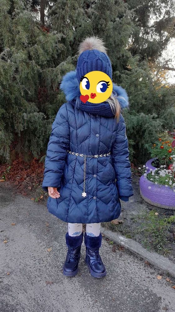 Дитячя зимня куртка-пальто+ подарунок