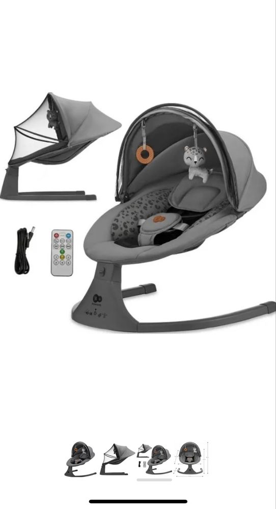 Крісло-гойдалка Kinderkraft Lumi 2 Dark Grey