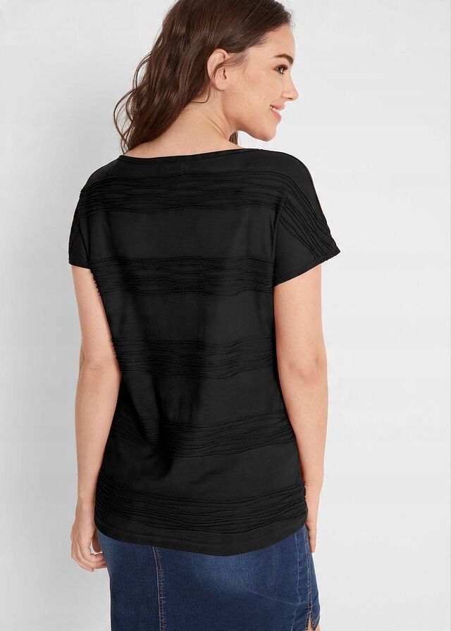 B.P.C t-shirt strukturalny wzór czarny ^40/42