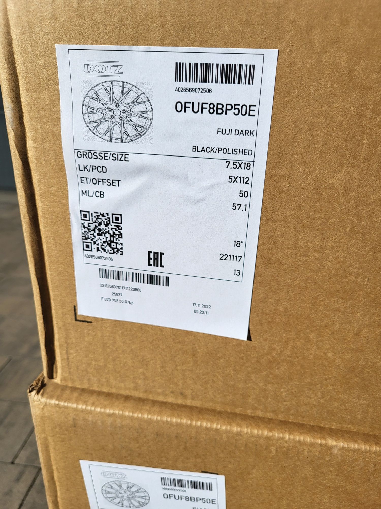 DOTZ  18" 5x112 ET50 /57.1mm VW Golf V Caddy Audi A3 Octavia II SEAT !