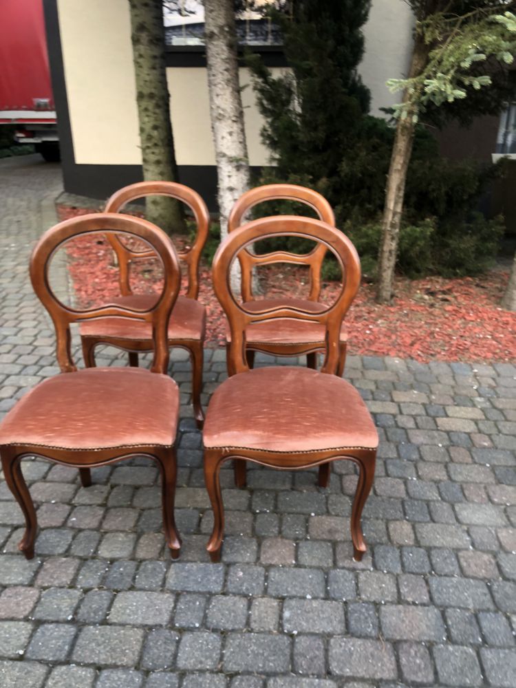 4 krzesla ludwikowskie stylowe Ludwik XV