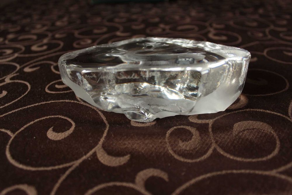 Escultura de Alce em Cristal Mats Jonasson