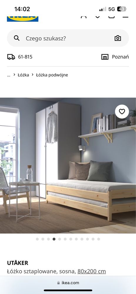 Łóżka Utaker Ikea