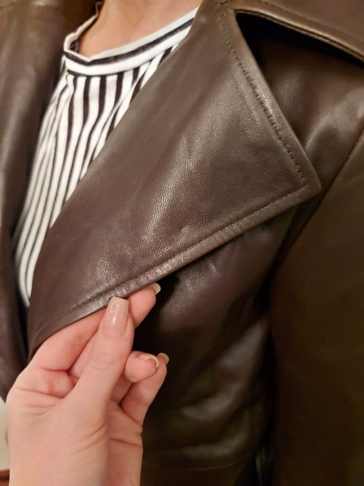 Плащ шкіряний Zara xs