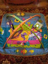 Детский игровой яркий развивающий игровой коврик, с игрушками