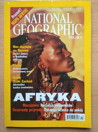 National Geographic 10(25) 2001 Afryka Masajowie Chiny Beskid Niski