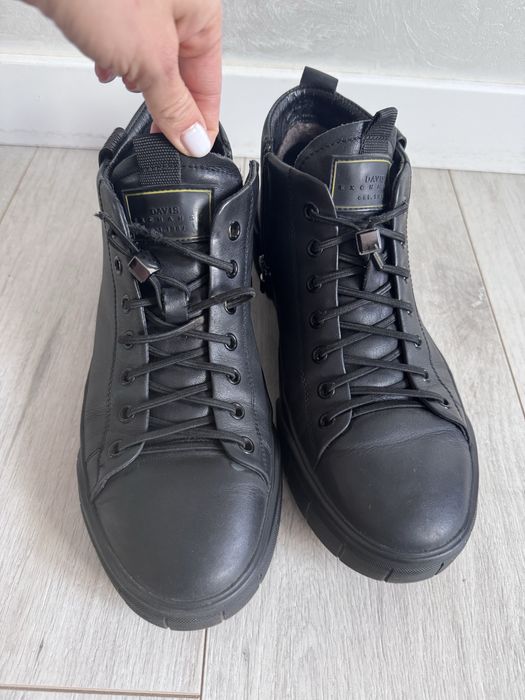 Черевички шкіряні/ теплі/ високі кеди/ 43 розмір