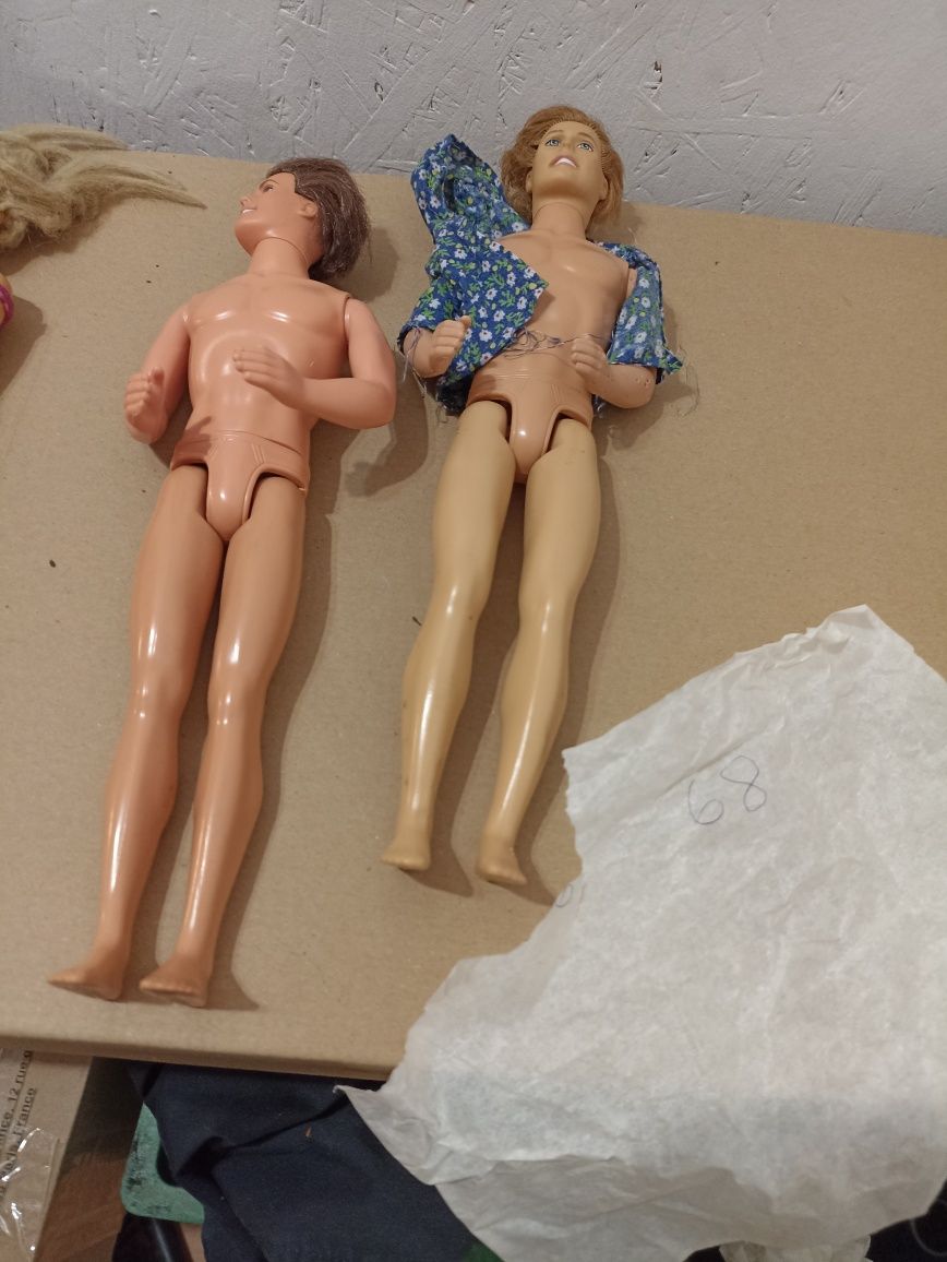 6 bardzo starych lalek Barbie i Ken roczniki 1959, 66,68