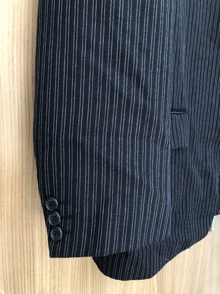 Marynarka męska granatowa w paski, rozm. M, made in UK