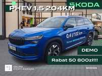 Skoda Kodiaq DEMO SPORTLINE 1.5 PHEV 204KM DSG Kamera 360 Matrix ACC Hak Navi