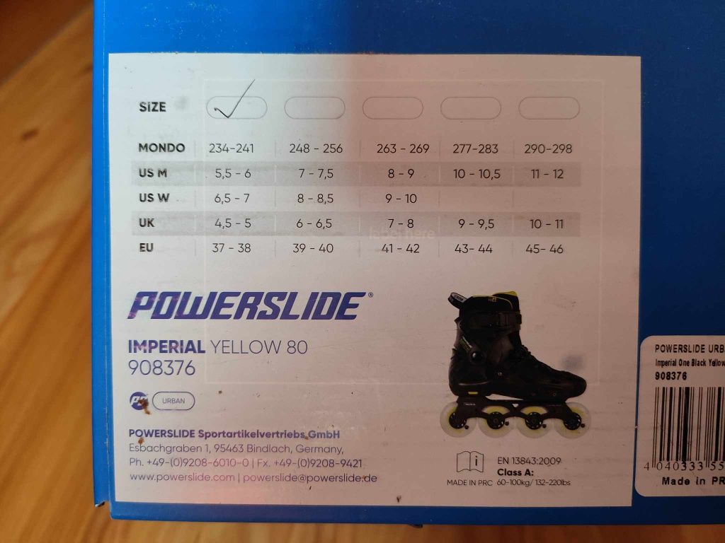 Rolki Powerslide Imperial One 80, rozmiar 37-38