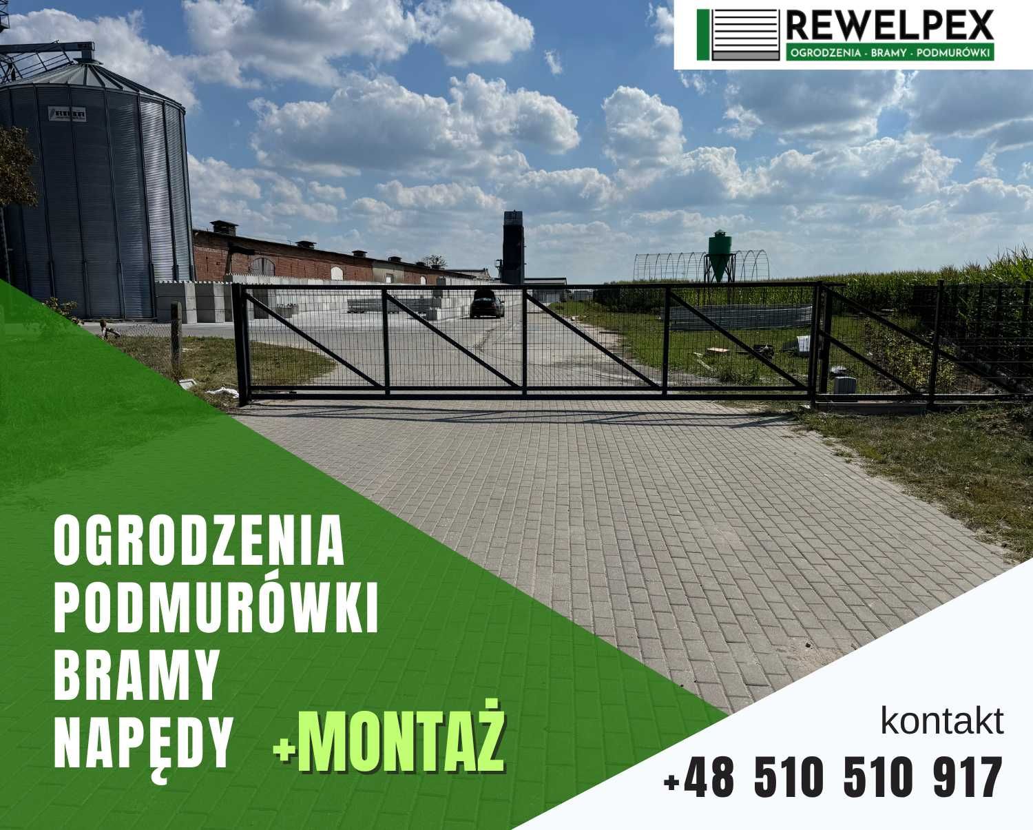 Ogrodzenie panelowe, podmurówka, montaż brama siatka płoty z montażem