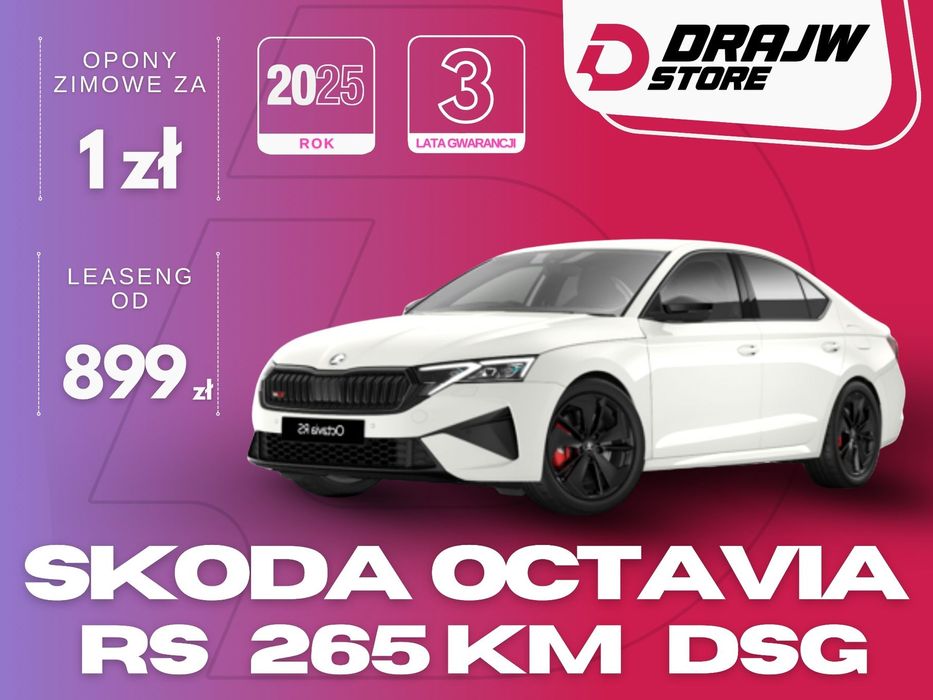 Skoda Octavia RS 265 KM DSG | nowa, dostępna od ręki | DRAJW.STORE
