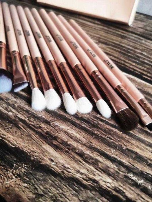 Кисті для макіяжу BEILI, набір 15 шт , професійні, м'які / Кисти набор