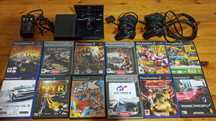 Konsola Sony Playstation 2 Slim 2 kontrolery 12 gier karta pamięci