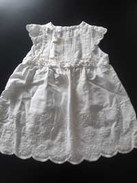 Biała sukienka H&M Rozm. 80 cm