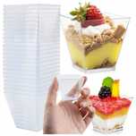 50x Pucharek Kwadratowy Deser Sos Pucharki 60ml