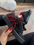 р36-45 Кеди DC slayer court graffic black red