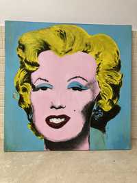 Quadro Tela Pintura Marylin Monroe 55 x 55cm