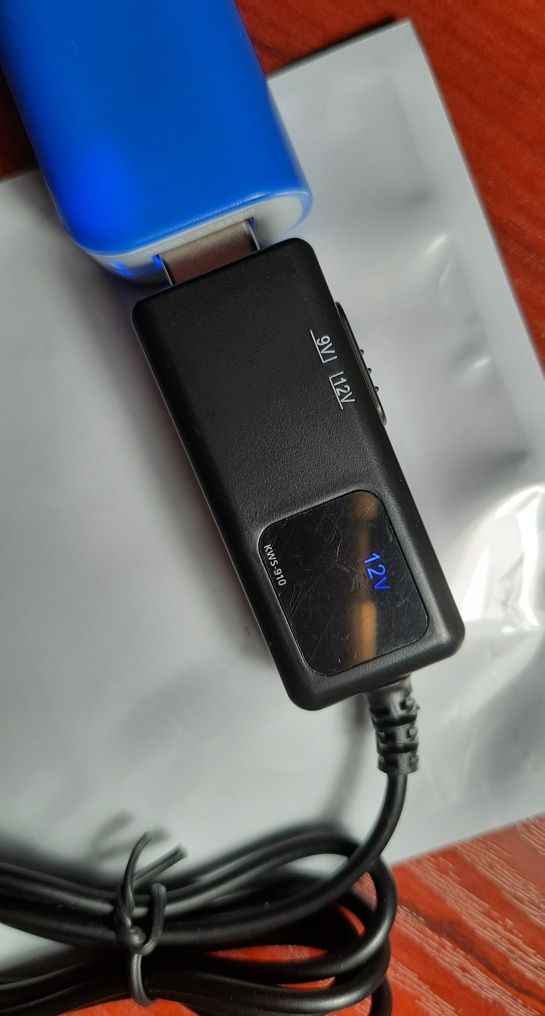Перетворювач з 5В USB павуербанку на 9-12В для Wi-Fi роутера