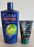 Szampon CLEAR men refreshing 610 ml + DOVE facewash men+ care 100 ml
