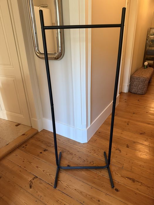 Suporte de Ropa 60 x 155 cm Aluminium Preto