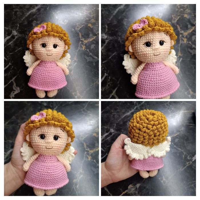 В'язаний янгол. Іграшка в'язаний ангел. Дівчинка та хлопчик