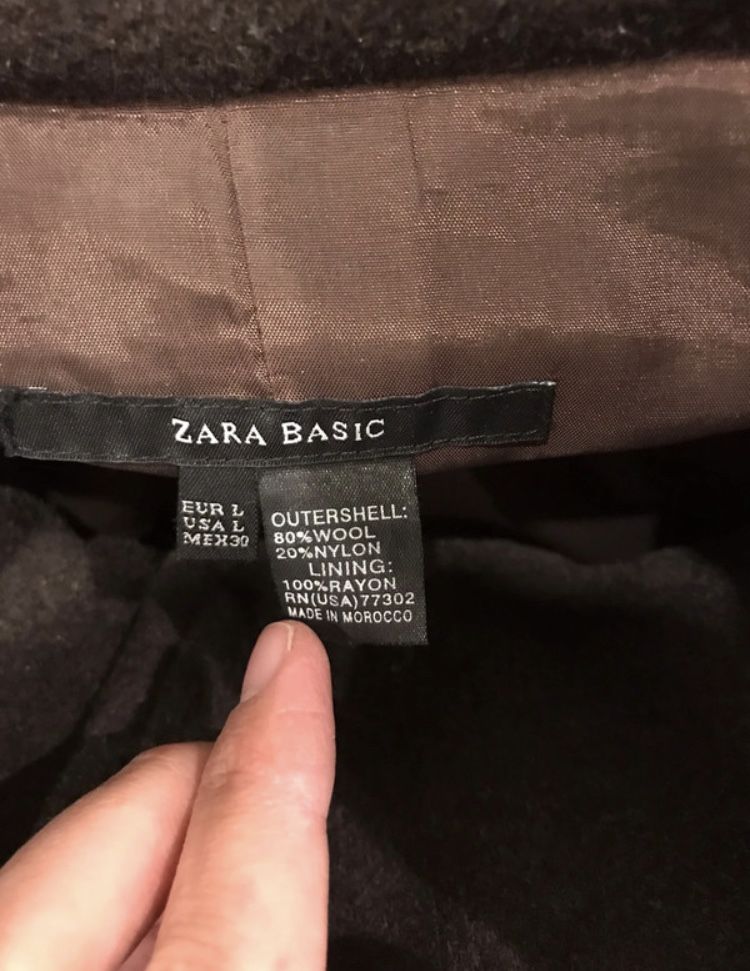 Casaco castanho da Zara, L