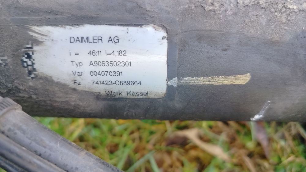 Tylny most dyferencjał SPRINTER 906 CRAFTER 46/11 mała główka 46:11