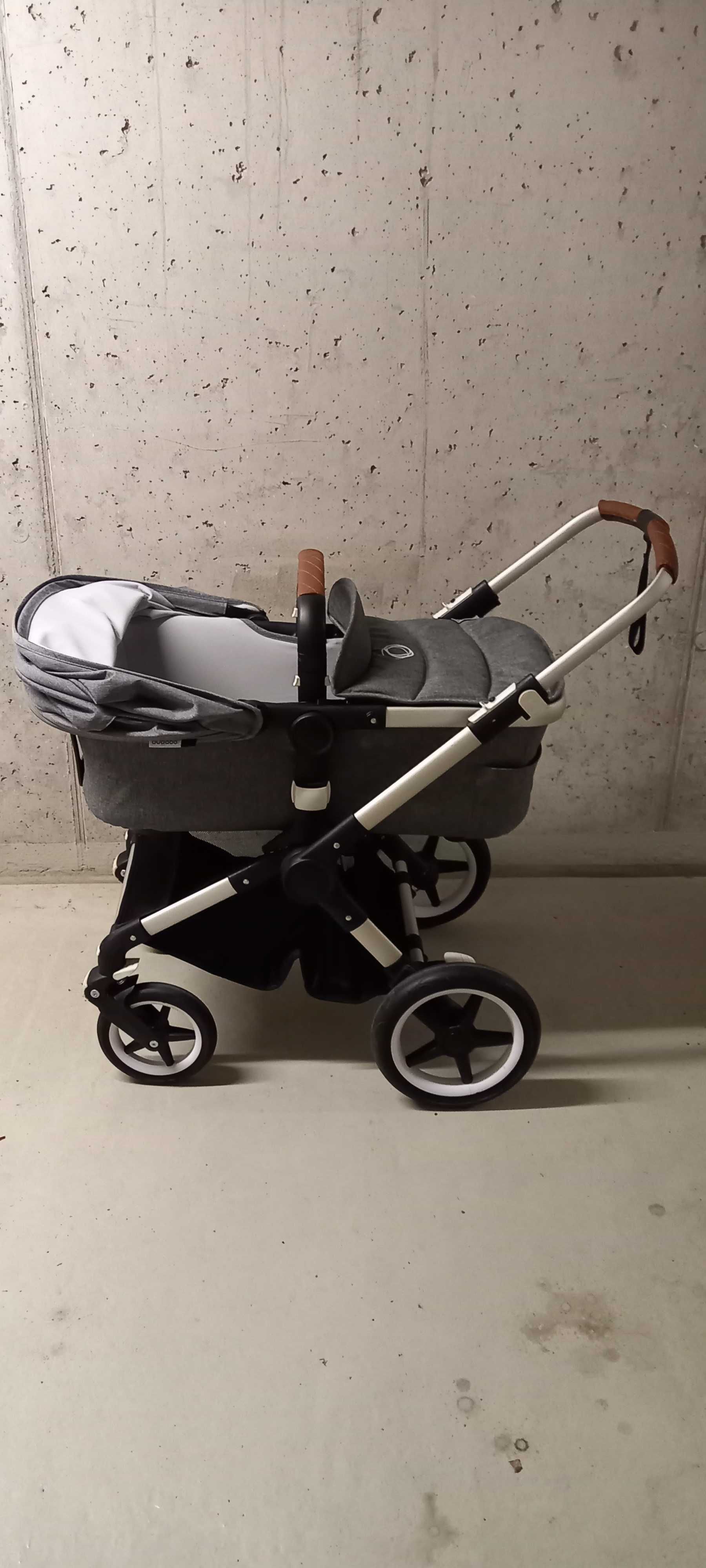 Wózek - Bugaboo Fox2 Grey Melange 2 w 1 Spacerówka Gondola