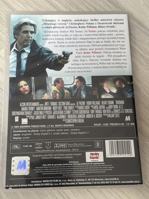 Bezsenność DVD, wydanie pudełkowe