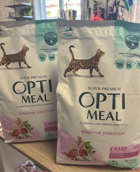 Оптимил OptiMeal корм для котів, ягня 4 кг