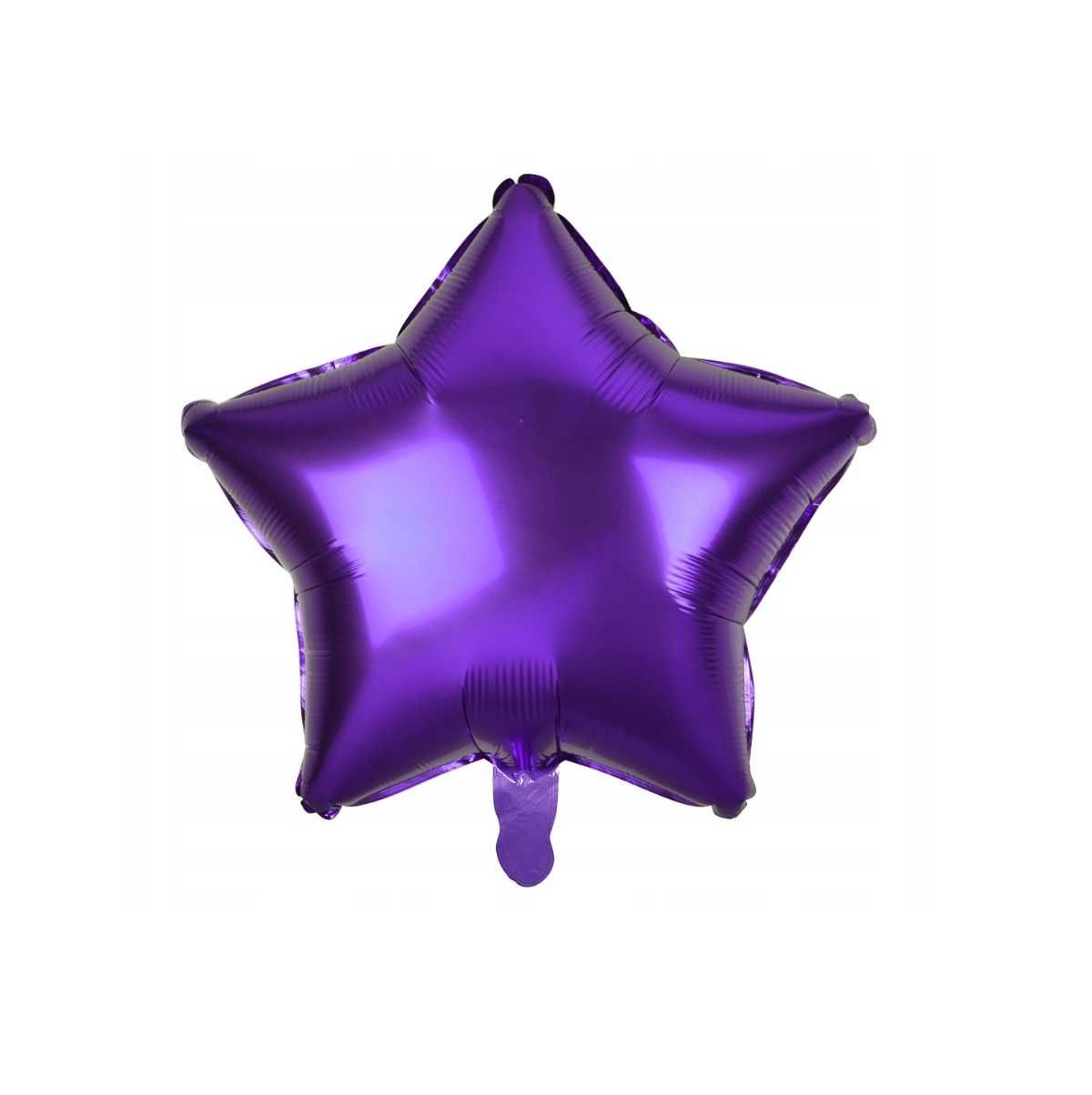 Balon foliowy gwiazdka fioletowa 46 cm NOWA na hel urodzinowa