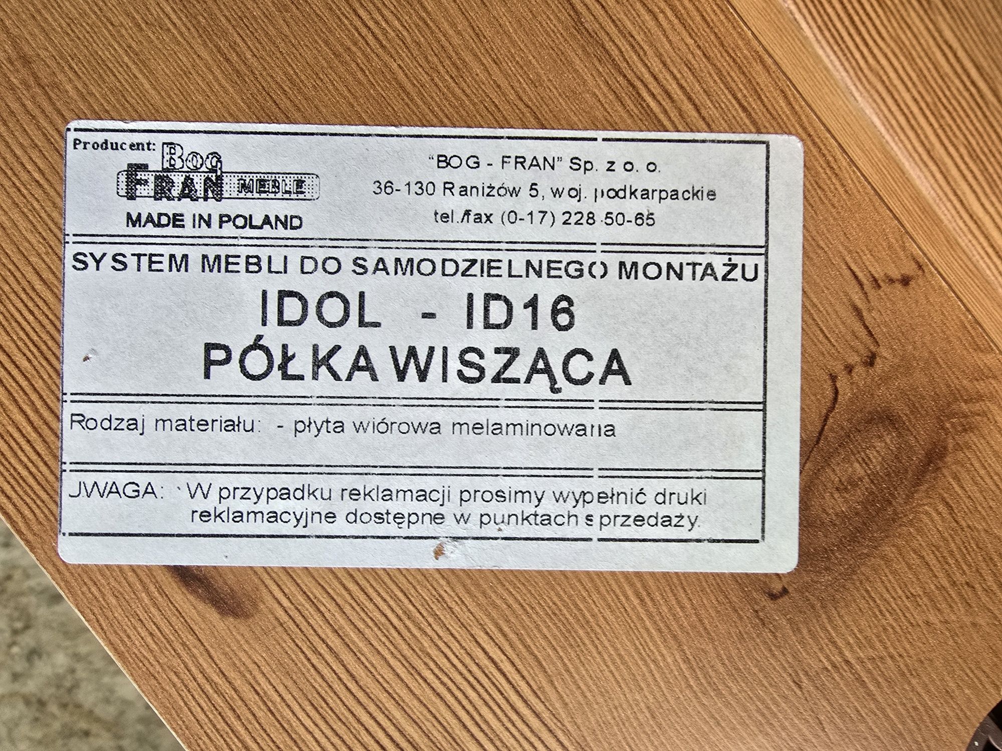 Półki wiszące 2 szt dł.83 cm