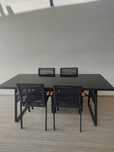Mesa de vidro preto